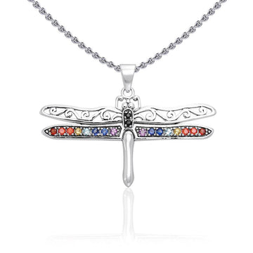 The Enchanting Light of the Dragonfly's Iridescent Wings ~ Sterling Silver TPD1154 - Jewelry